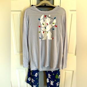 Nite Nite Munki Munki Women’s Large Polar Bear Christmas Holiday Pajamas